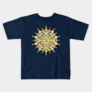 Patchwork Filigree Mandala Kids T-Shirt